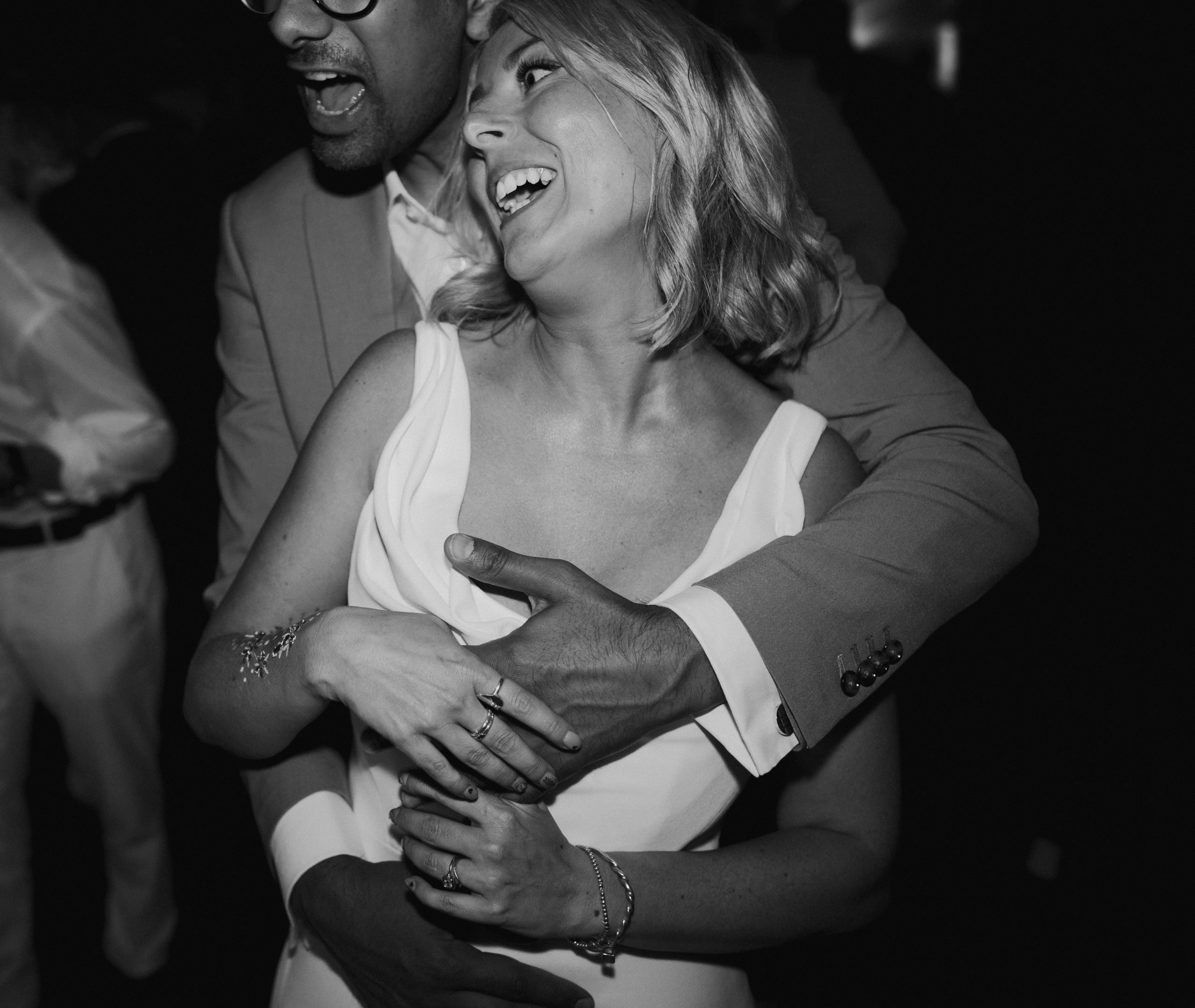 The bride and groom dancing on their wedding day at Worstead Estate