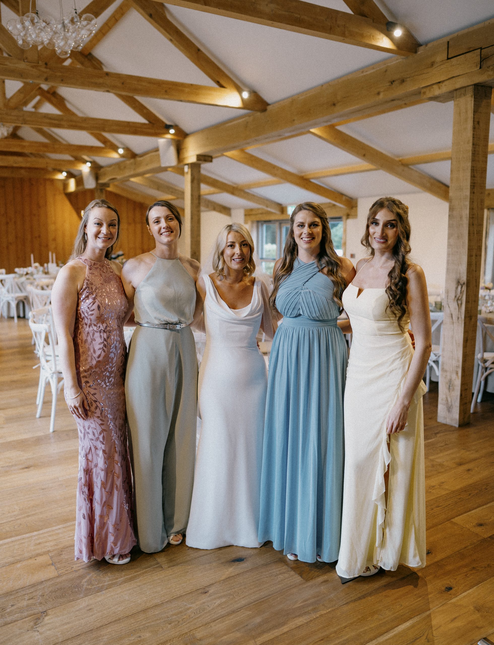 Bride and bridesmaid party at Worstead Estate