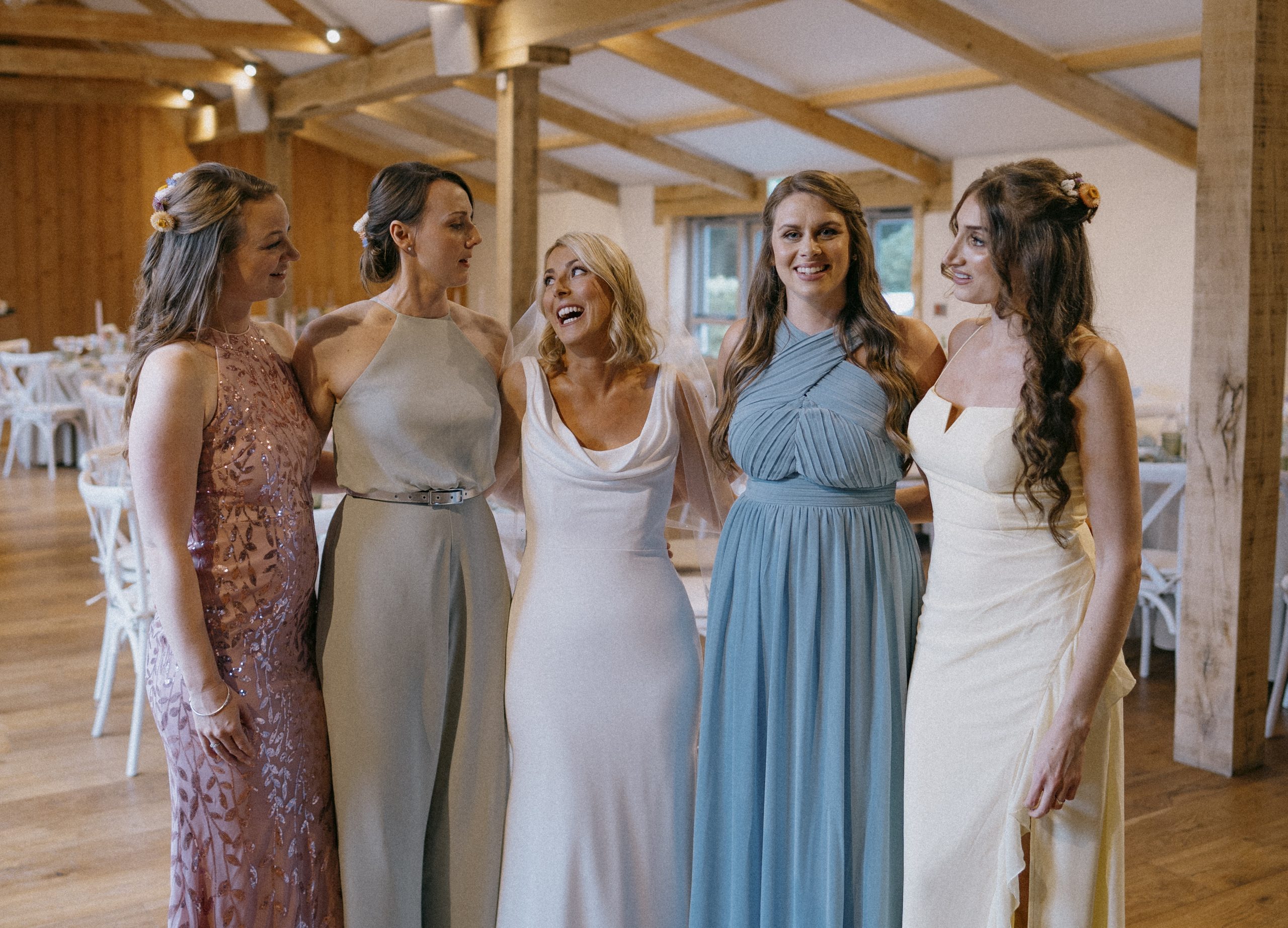Bride and bridesmaid party at Worstead Estate