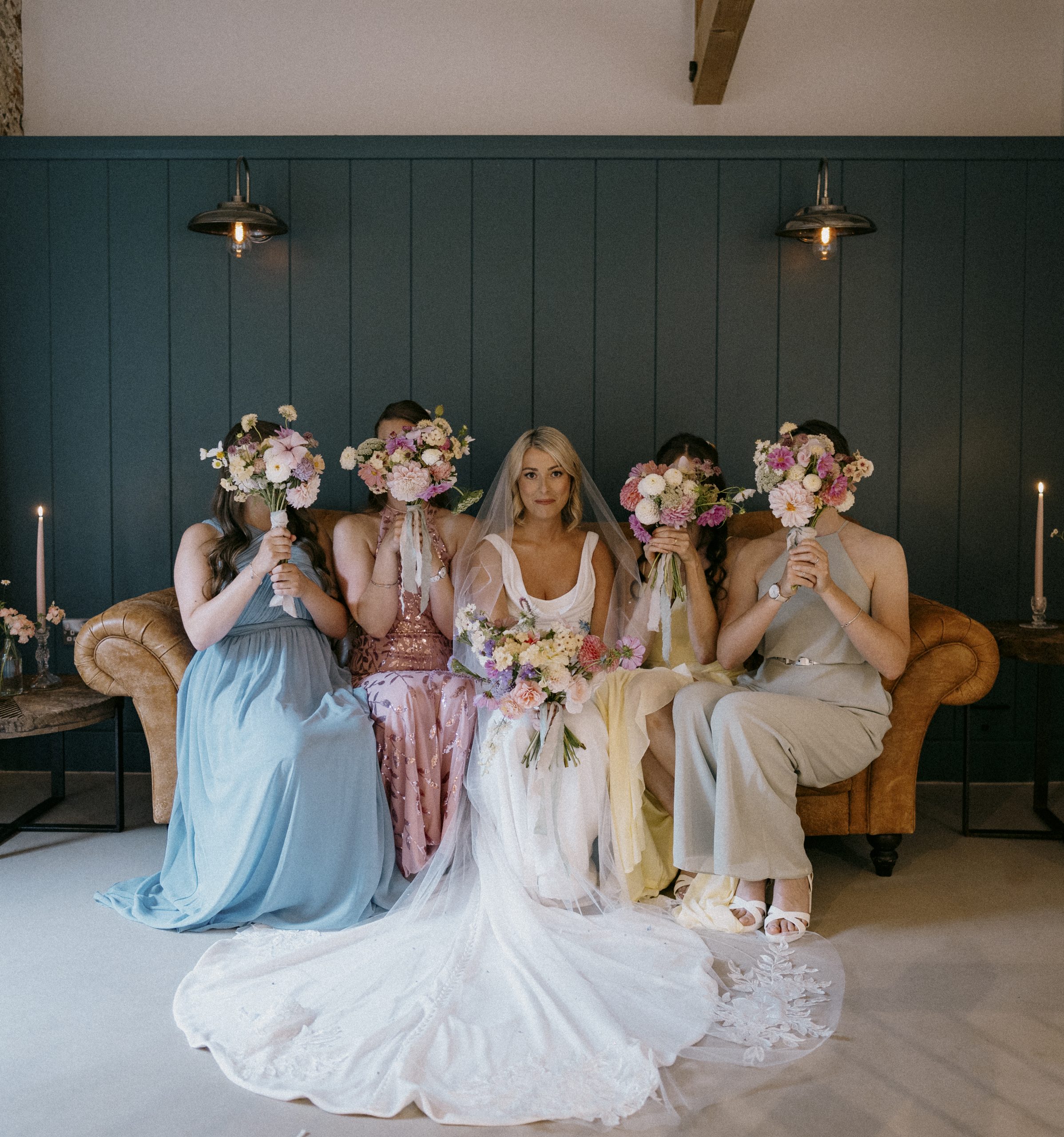 Bride and bridesmaid party at Worstead Estate