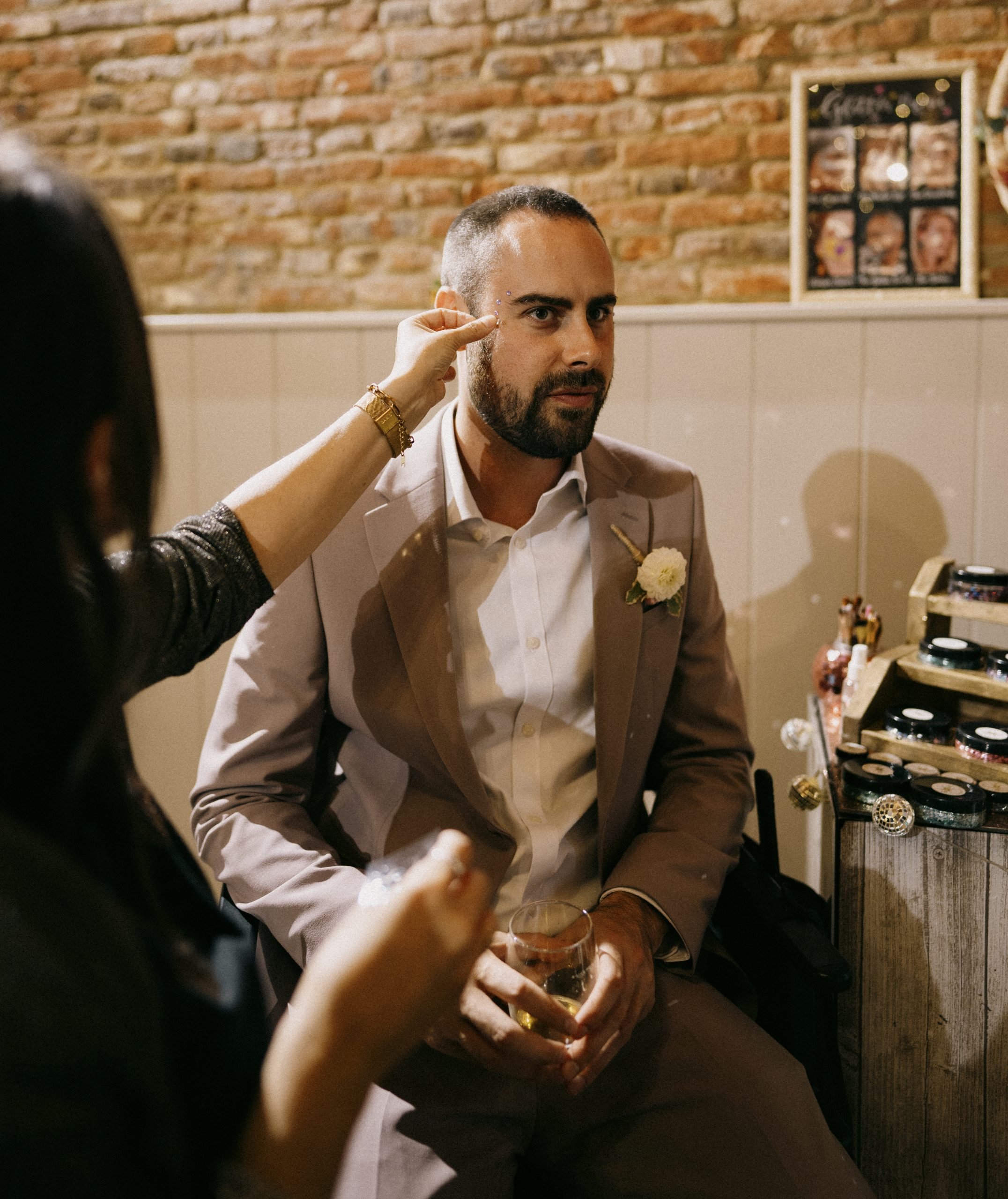 Groomsmen prep at Worstead Estate