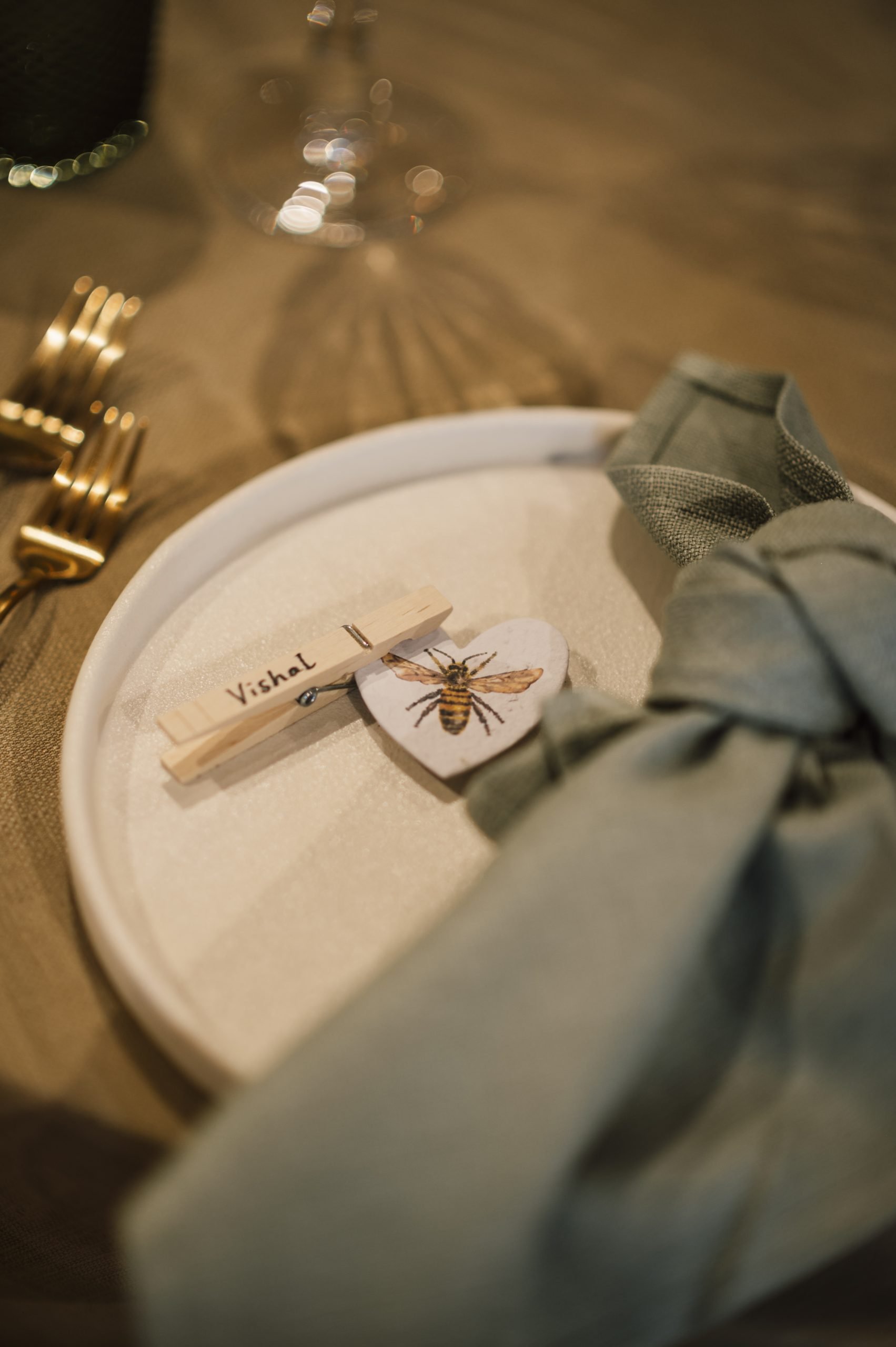 Guest Place names at worstead estate wedding
