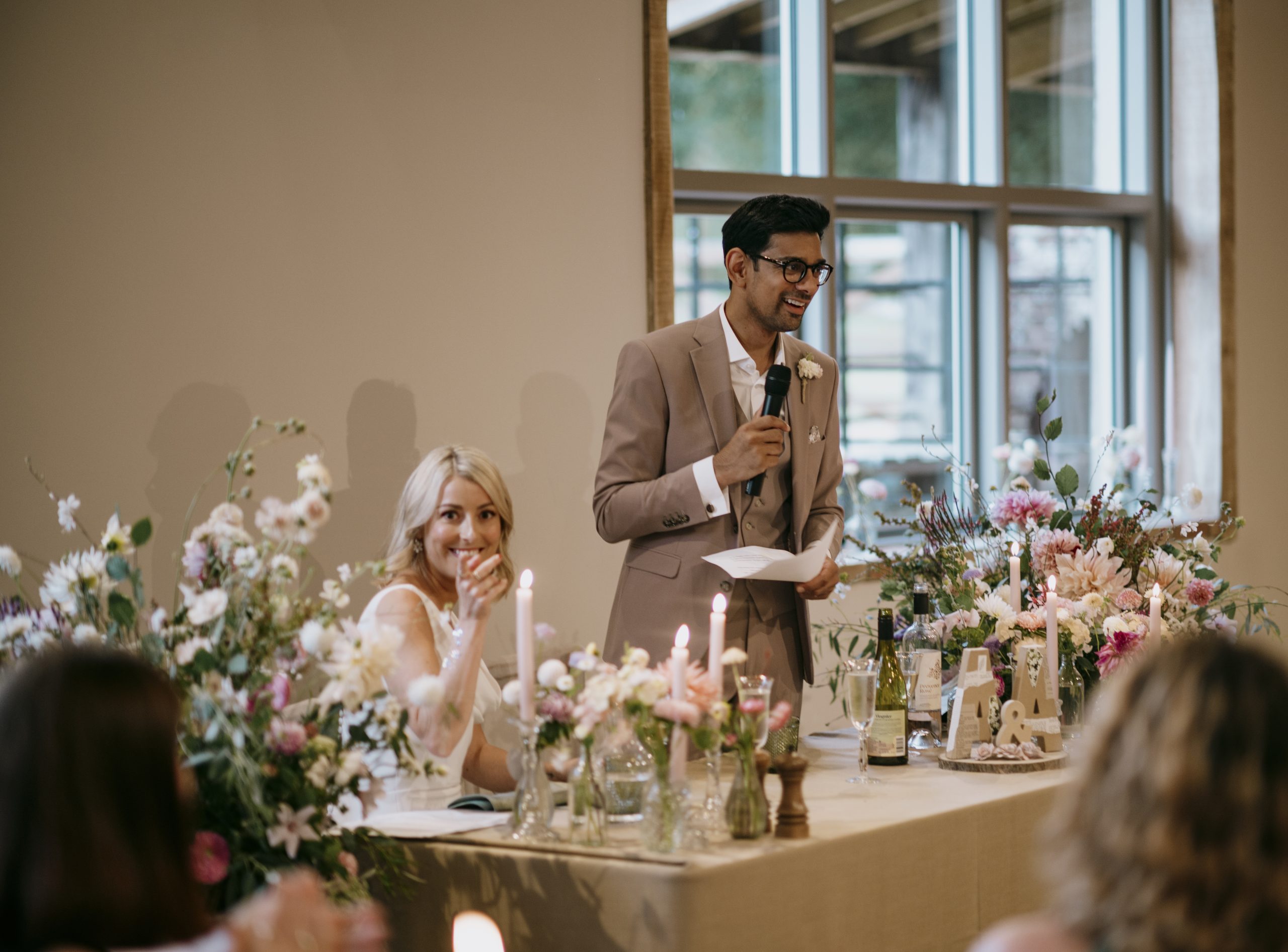 The groom's speech at the wedding breakfast at Worstead Estate