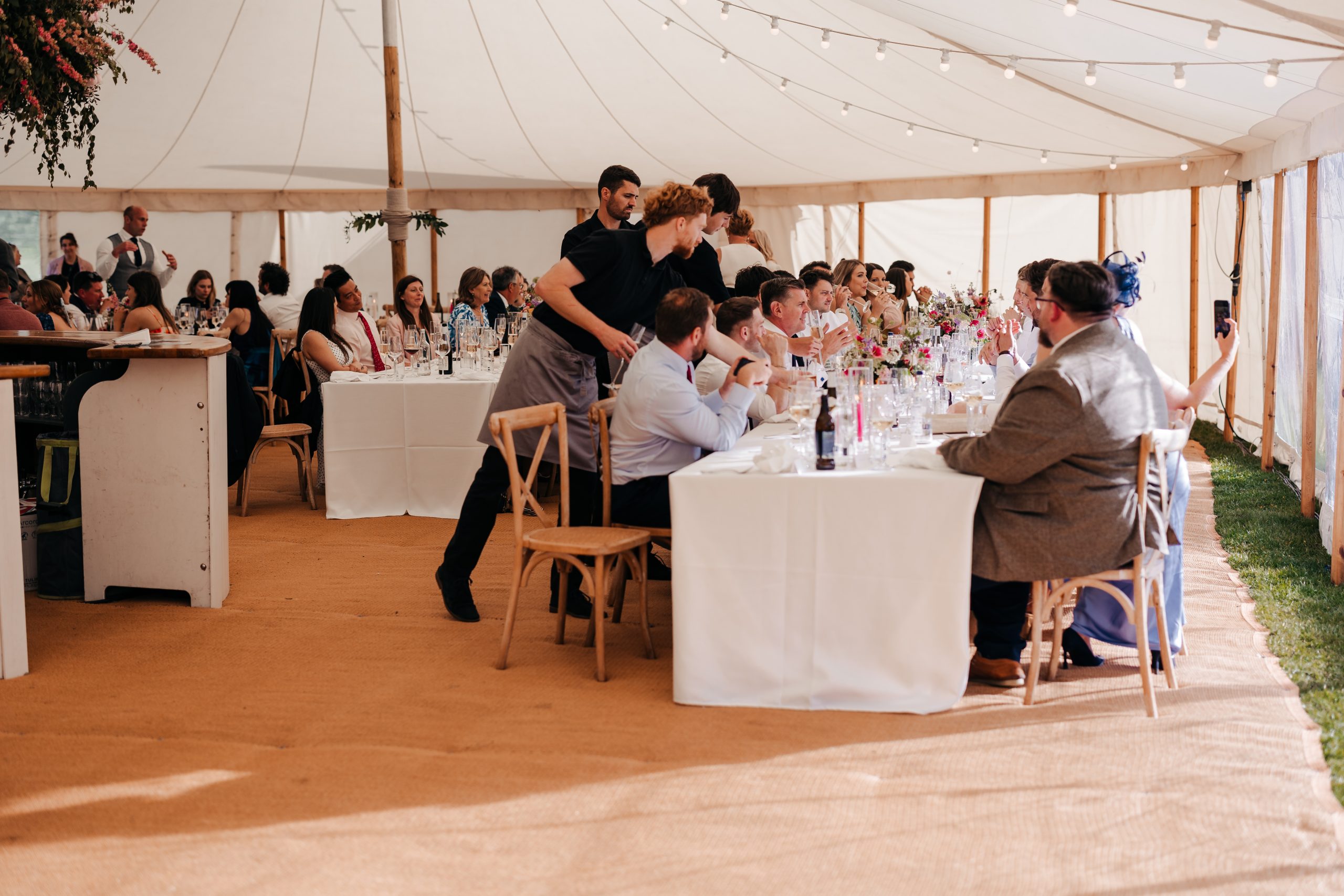 Elegant marquee wedding at Helmingham Hall planned by Hardesty Event Design